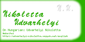 nikoletta udvarhelyi business card